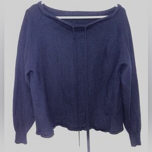 Tibi Navy Sweater w/ drawstring